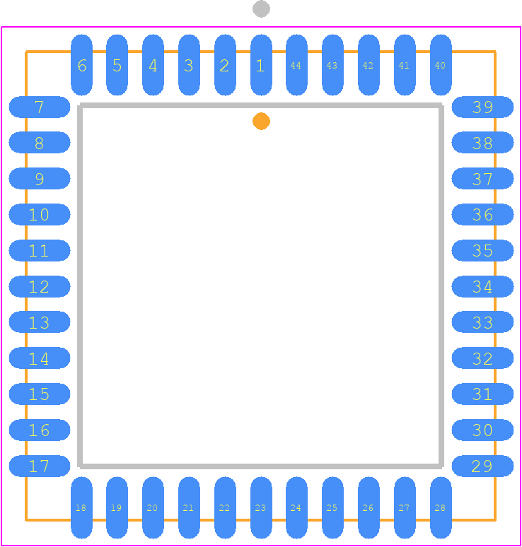 W78E365A40PL - Nuvoton PCB footprint - Plastic Leaded Chip Carrier - Plastic Leaded Chip Carrier - W78E365A40PL