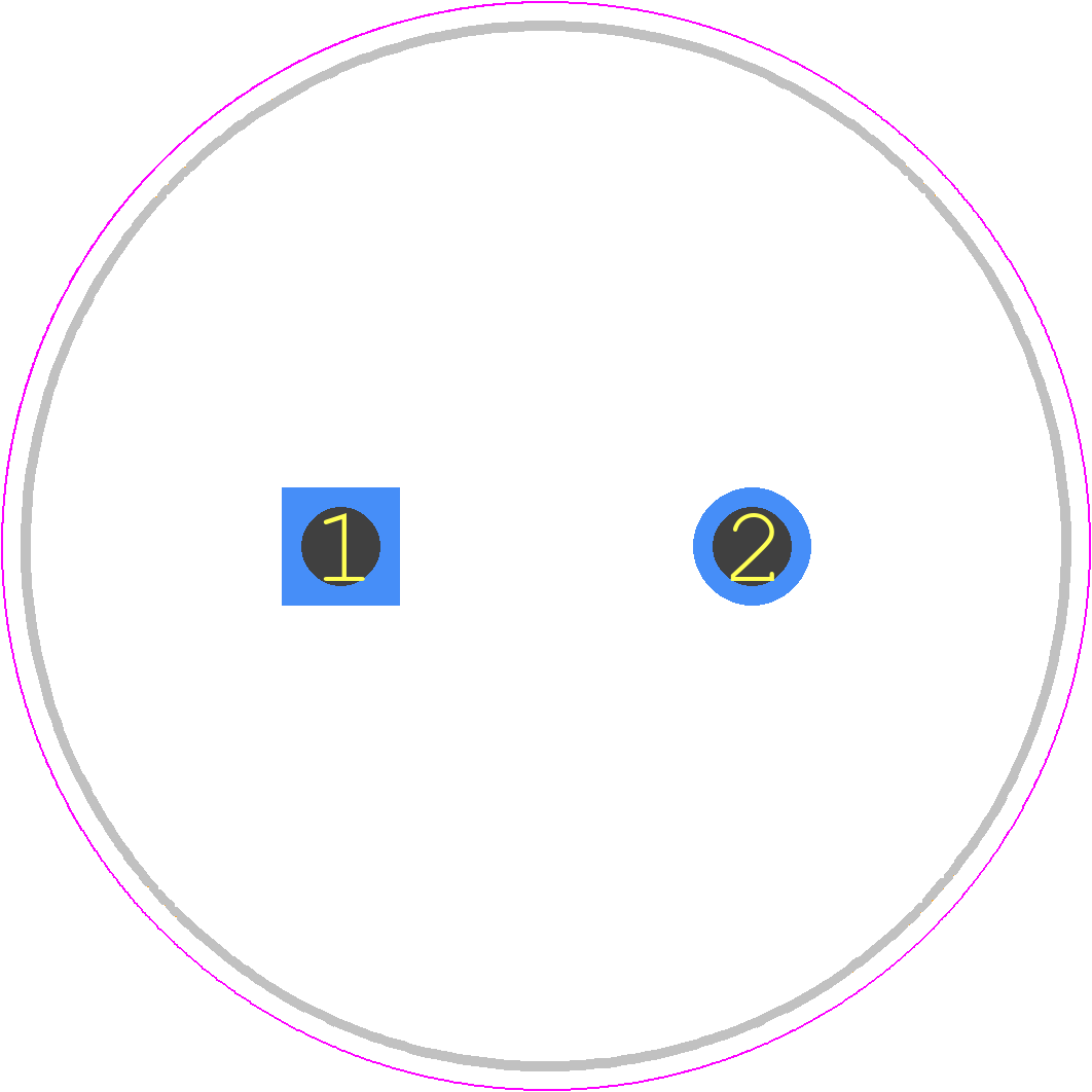 B43541E2827M067 - TDK PCB footprint - Capacitor, Polarized Radial Diameter - Capacitor, Polarized Radial Diameter - B43541E2827M067