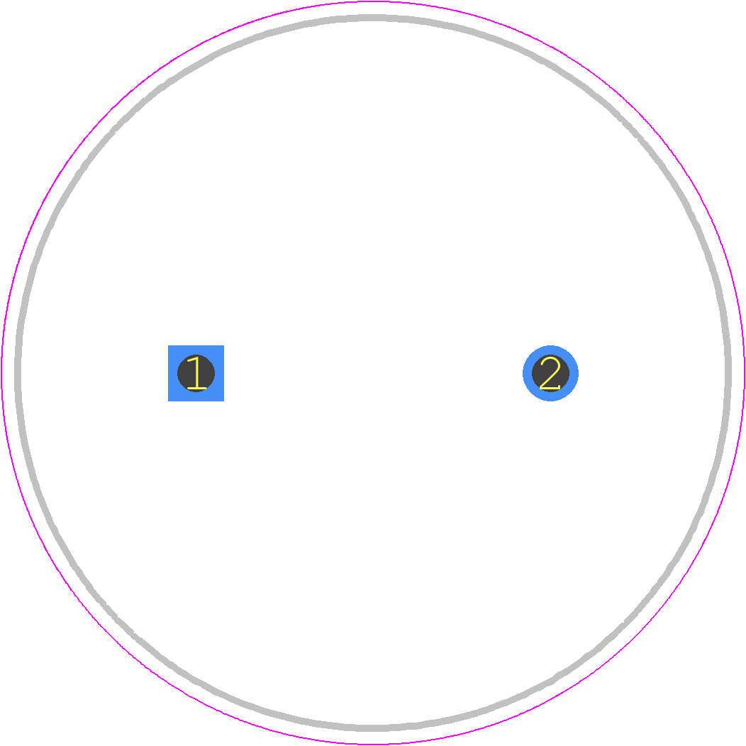 B43821F1687M001 - TDK PCB footprint - Capacitor, Polarized Radial Diameter - Capacitor, Polarized Radial Diameter - 25*40