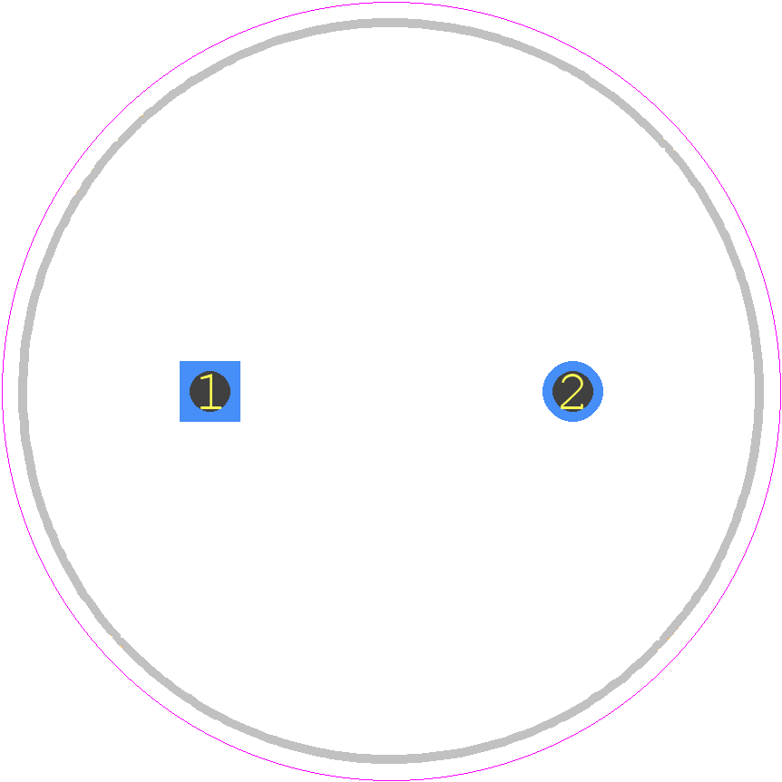 B43851A1337M001 - TDK PCB footprint - Capacitor, Polarized Radial Diameter - Capacitor, Polarized Radial Diameter - SIZE 20X30_