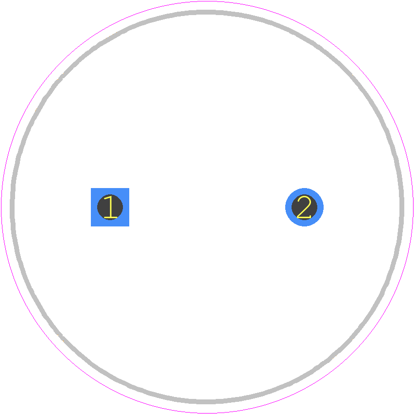 B43888K2107M001 - TDK PCB footprint - Capacitor, Polarized Radial Diameter - Capacitor, Polarized Radial Diameter - 20*20