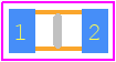 CEU3E2X7R2A102M080AE - TDK PCB footprint - Capacitor Chip Non-polarised - Capacitor Chip Non-polarised - CEU3-1