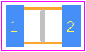 CEU4J2X7R2A472M125AE - TDK PCB footprint - Capacitor Chip Non-polarised - Capacitor Chip Non-polarised - CEU4J2X7R1H104K125AE