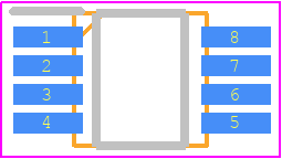 MORNTA2001AT5 - Vishay PCB footprint - Small Outline Packages - Small Outline Packages - 8-PIN MSOP