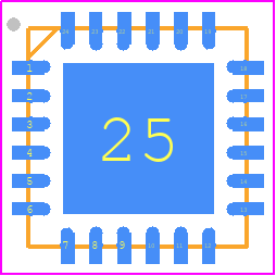 HI-8592PCIF - Holt Integrated Circuits Inc. PCB footprint - Quad Flat No-Lead - Quad Flat No-Lead - QFN-24