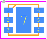 HTU31D - TE Connectivity PCB footprint - Small Outline No-lead - Small Outline No-lead - 7-OFN