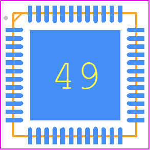 PIC18F55Q43-E/6LX - Microchip PCB footprint - Quad Flat No-Lead - Quad Flat No-Lead - 48-Lead Very Thin Plastic Quad Flat, No Lead Package (VSX) - 6x6 mm Body [VQFN] With 4.3x4.3mm Exposed P