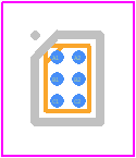 FPF1038UCX - onsemi PCB footprint - BGA - BGA - 6 ball wlcsp