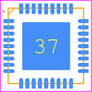 DP83TG720RWRHATQ1 - Texas Instruments PCB footprint - Quad Flat No-Lead - Quad Flat No-Lead - RHA0036A