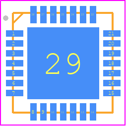 GL850G-HON - Genesys PCB footprint - Quad Flat No-Lead - Quad Flat No-Lead - 28 Pin QFN