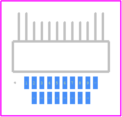 A79017-001 - Omnetics PCB footprint - Other - Other - A79017-001-4