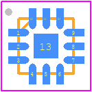 JSW2-33DR-75+ - Mini-Circuits PCB footprint - Quad Flat No-Lead - Quad Flat No-Lead - MT1818