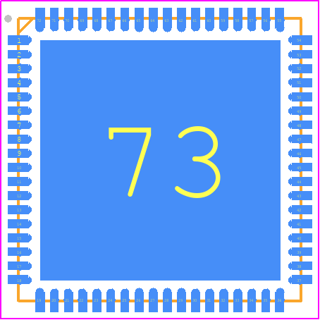 ADC32RF83IRRHT - Texas Instruments PCB footprint - Quad Flat No-Lead - Quad Flat No-Lead - RRH0072A_2022