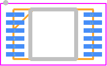 BQ27410DRZT-G1 - Texas Instruments PCB footprint - Small Outline No-lead - Small Outline No-lead - 9