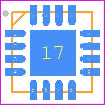 CC2550RSTR - Texas Instruments PCB footprint - Quad Flat No-Lead - Quad Flat No-Lead - QLP 16