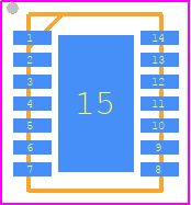 LM27951SDX/NOPB - Texas Instruments PCB footprint - Small Outline No-lead - Small Outline No-lead - NHK0014A