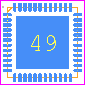 LMK04011BISQX/NOPB - Texas Instruments PCB footprint - Quad Flat No-Lead - Quad Flat No-Lead - RHS (S-PWQFN-N48)