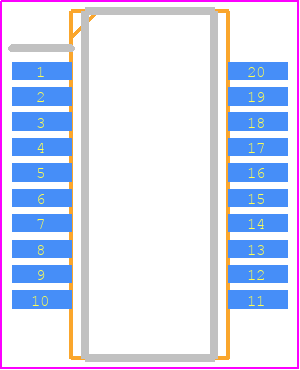 SI8384PM-IU - Skyworks PCB footprint - Small Outline Packages - Small Outline Packages - 20-pin QSOP