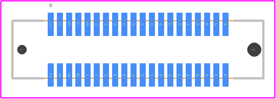 61083-042402 - Amphenol PCB footprint - Other - Other - 61083-042402-2