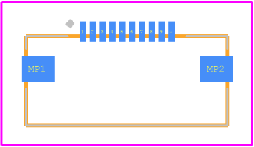 54550-1033 - Molex PCB footprint - Other - Other - 54550-1033-1