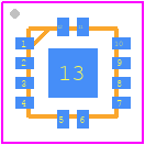 DPO2036DBB-7 - Diodes Incorporated PCB footprint - Quad Flat No-Lead - Quad Flat No-Lead - U-QFN2020-12