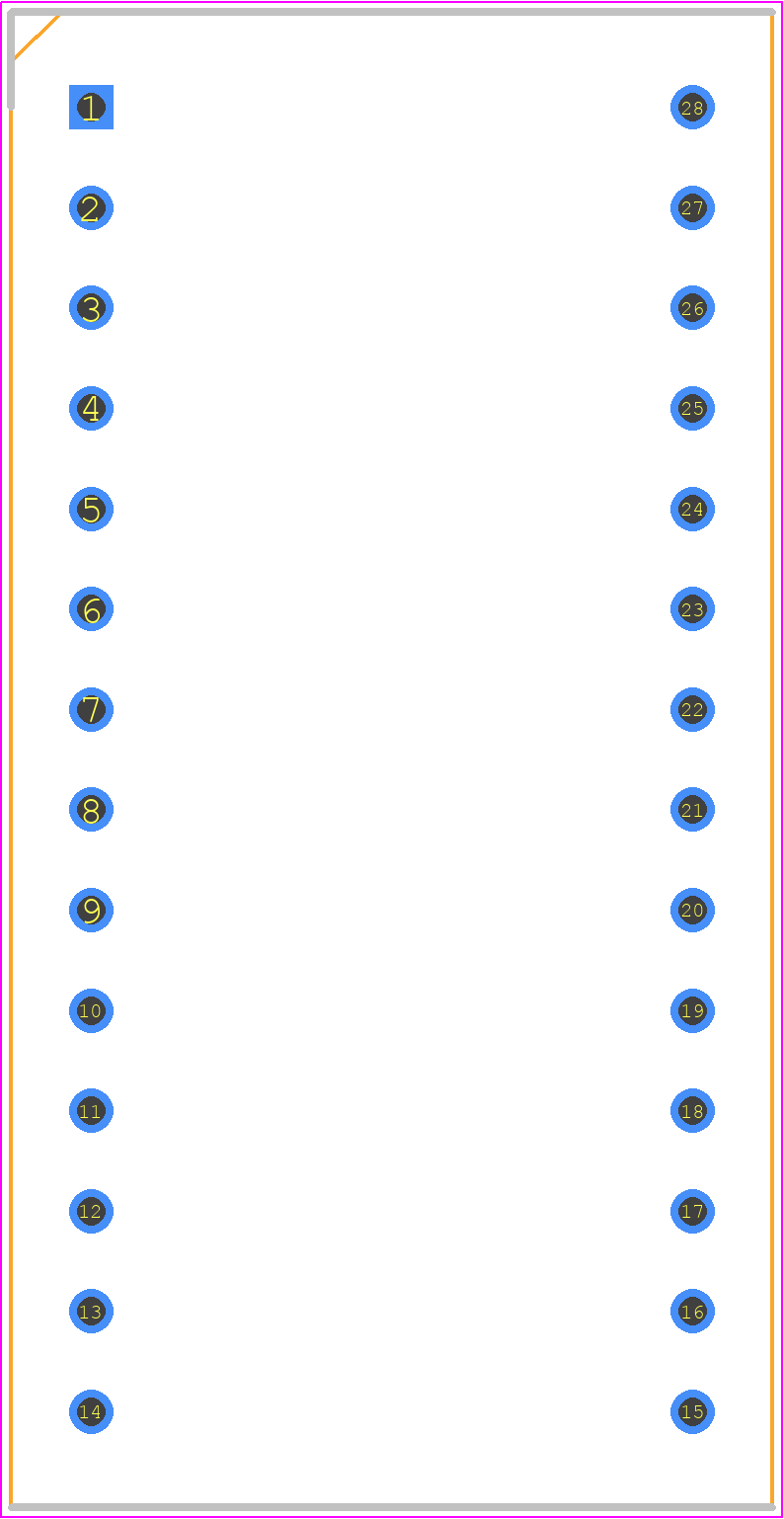 BA56-11GWA - Kingbright PCB footprint - Dual-In-Line Sockets - Dual-In-Line Sockets - DIP28_2021