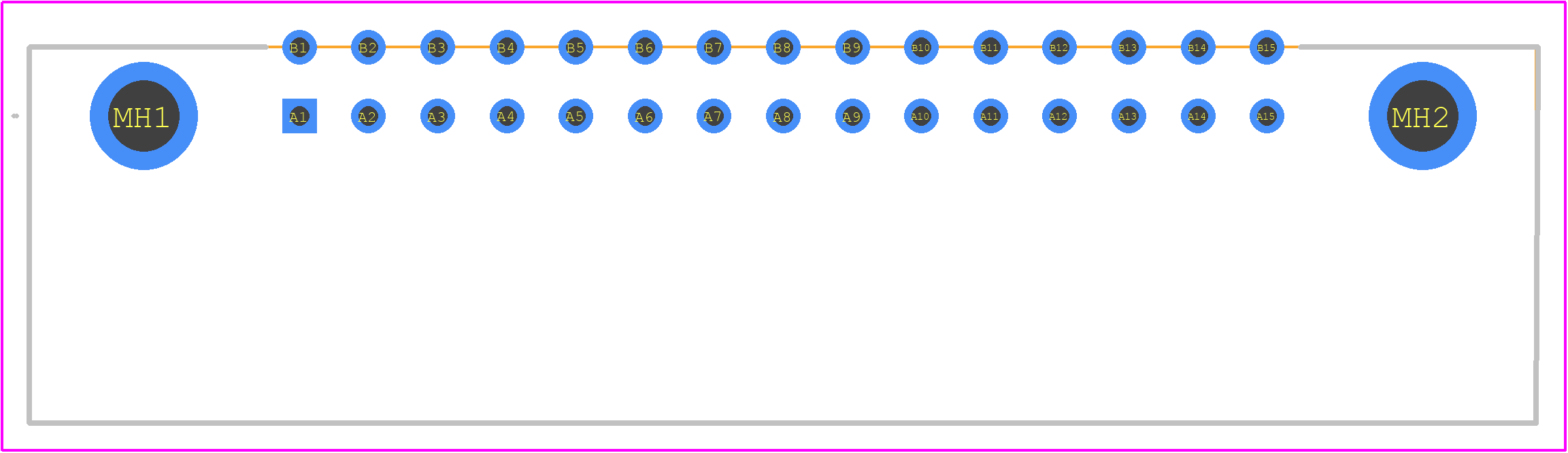 DB2-030P-(701) - Amphenol PCB footprint - Other - Other - DB2-030P-(701)-3