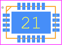 DSC400-4444Q0015KE1 - Microchip PCB footprint - Quad Flat No-Lead - Quad Flat No-Lead - DSC400-4444Q0015KE1