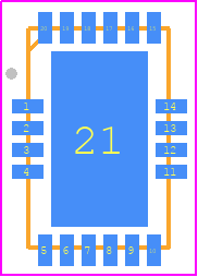 DSC400-0414Q0033KE1 - Microchip PCB footprint - Quad Flat No-Lead - Quad Flat No-Lead - qfn20+-1