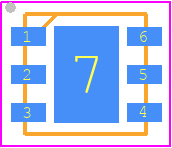 MP24893DQ-LF-P - Monolithic Power Systems (MPS) PCB footprint - Small Outline No-lead - Small Outline No-lead - QFN6 (3mm x 3mm)