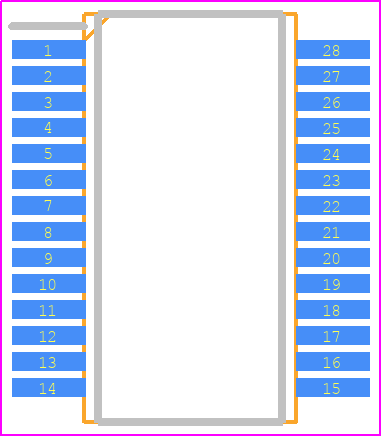 ZT213LEEA - ASIX PCB footprint - Small Outline Packages - Small Outline Packages - 28-pin SSOP