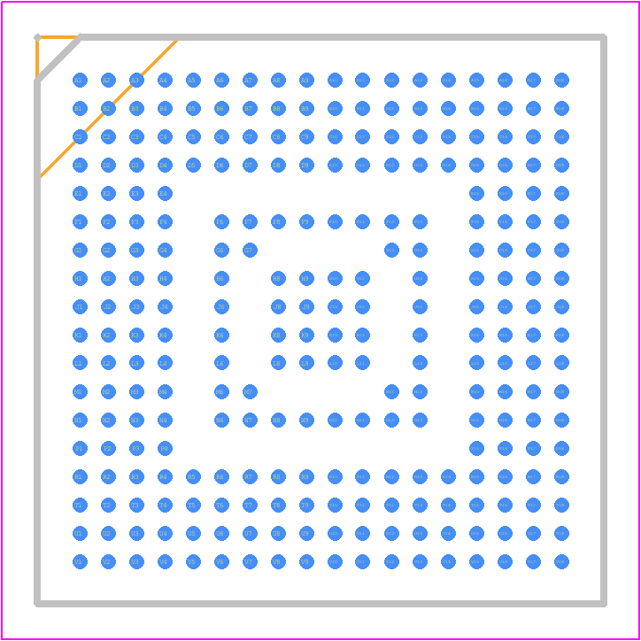 CYT4BFBCJDQ0BZEGS - Infineon PCB footprint - BGA - BGA - 272-BGA