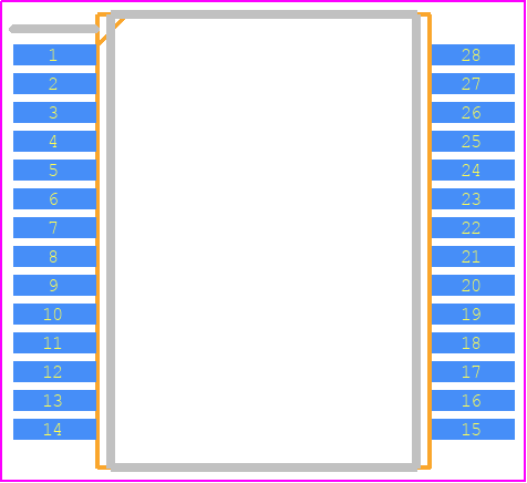 ADUM6424ABRNZ3-RL - Analog Devices PCB footprint - Small Outline Packages - Small Outline Packages - 28-Lead Standard Small Outline, Wide Body, with Finer Pitch [SOIC_W_FP]