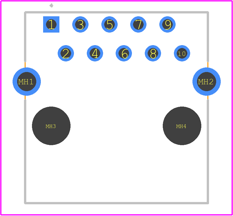 RJE741AA1410 - Amphenol Communications Solutions PCB footprint - Other - Other - RJE741AA1410-2