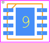 RT9187-33GQV - RICHTEK PCB footprint - Small Outline No-lead - Small Outline No-lead - V-Type 8L DFN 3x3