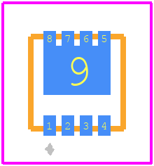 DMN3010LFG-13 - Diodes Incorporated PCB footprint - Other - Other - POWERDI3333-8_1