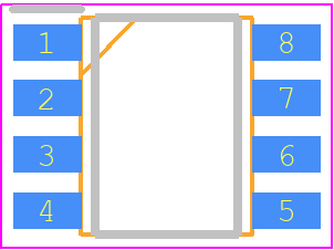 SI8610EC-B-IS - Skyworks PCB footprint - Small Outline Packages - Small Outline Packages - SOIC-8