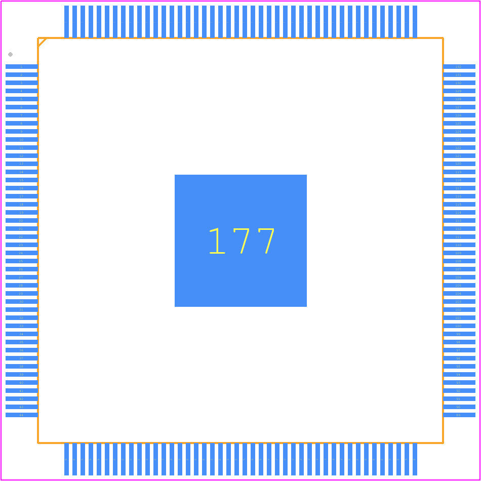 RK2926 - Rockchip PCB footprint - Quad Flat Packages - Quad Flat Packages - LQFP-177