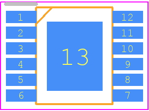 L99VR01JTR - STMicroelectronics PCB footprint - Small Outline Packages - Small Outline Packages - PowerSSO-12 height 1.62