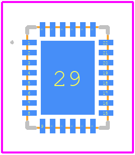LT3120JV#PBF - Analog Devices PCB footprint - Other - Other - LQFN Package 28-Lead(5mm × 4mm × 0.74mm)