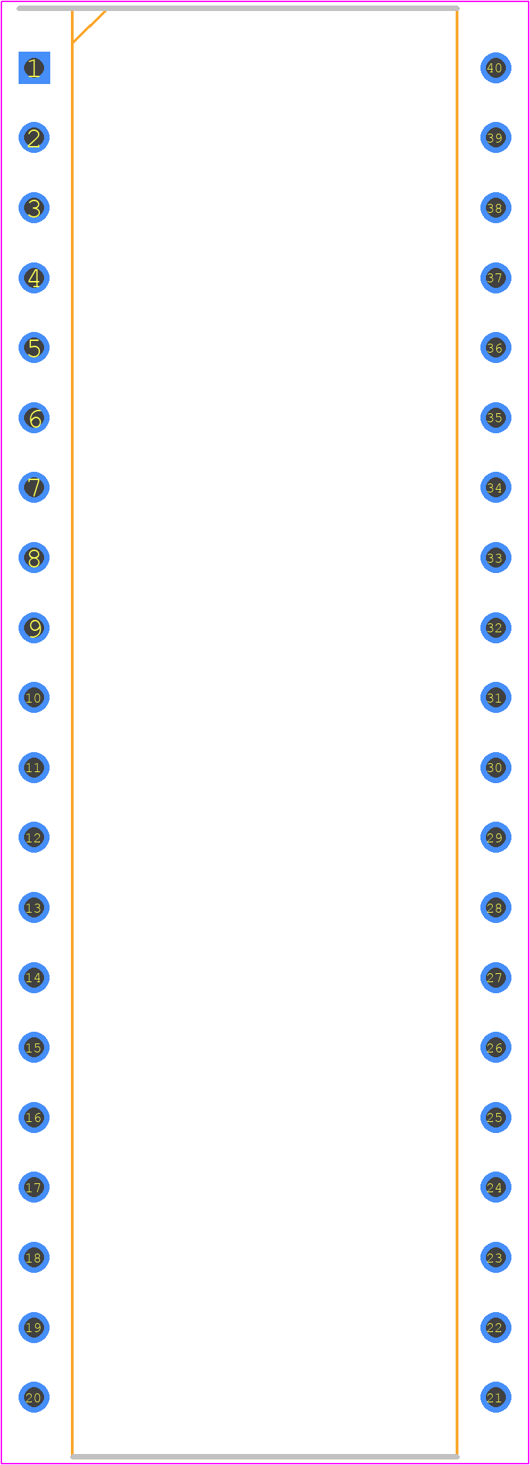 STC89C52rc - STC Micro PCB footprint - Dual-In-Line Packages - Dual-In-Line Packages - STC89C52RC-40I-PDIP40