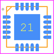 STG1218IQT - STMicroelectronics PCB footprint - Quad Flat No-Lead - Quad Flat No-Lead - QFN20 (4x4 mm) package*