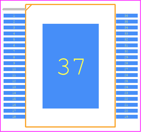 TDA7491HV - STMicroelectronics PCB footprint - Small Outline Packages - Small Outline Packages - PowerSSO-36 EPU_2022