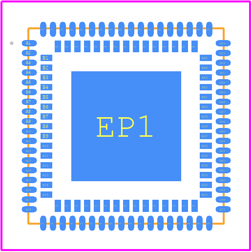 PIC32MZ1025W104132-I/NX - Microchip PCB footprint - Other - Other - 132-Lead DQFN (10x10x0.9 mm)