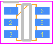 IW3627-00 - Renesas Electronics PCB footprint - SOT23 (6-Pin) - SOT23 (6-Pin) - iW3627-00