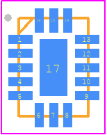 PMA-183PLN+ - Mini-Circuits PCB footprint - Quad Flat No-Lead - Quad Flat No-Lead - JV2579-DFN=16_