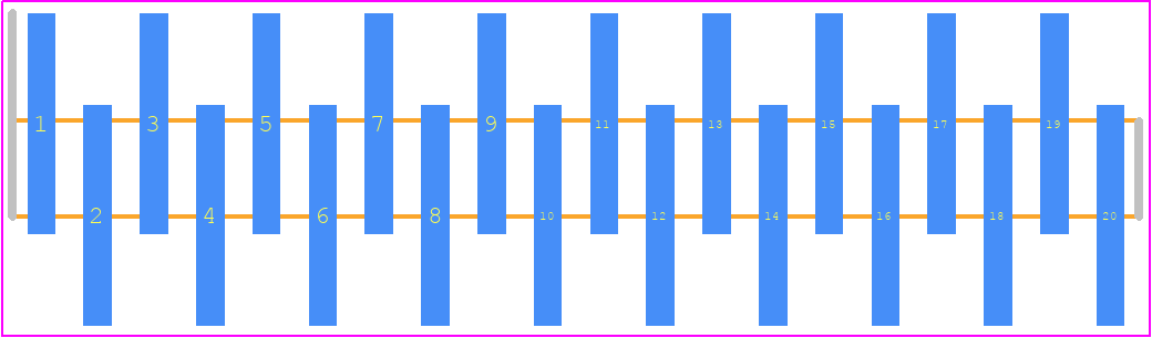 FTS-120-03-F-SV - SAMTEC PCB footprint - Header, Unshrouded - Single Row Staggered SMD Pin - Header, Unshrouded - Single Row Staggered SMD Pin - FTS-120-03-F-SV...3