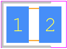 595D226X9020B2T - Vishay PCB footprint - Capacitor Chip Polarised - Capacitor Chip Polarised - 595D Case Code B