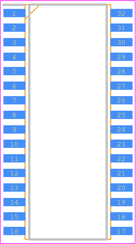 R8A66151SP - Renesas Electronics PCB footprint - Small Outline Packages - Small Outline Packages - PRSP0032DD-A