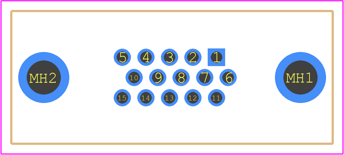 09561515500 - HARTING PCB footprint - Other - Other - 09561515500-2